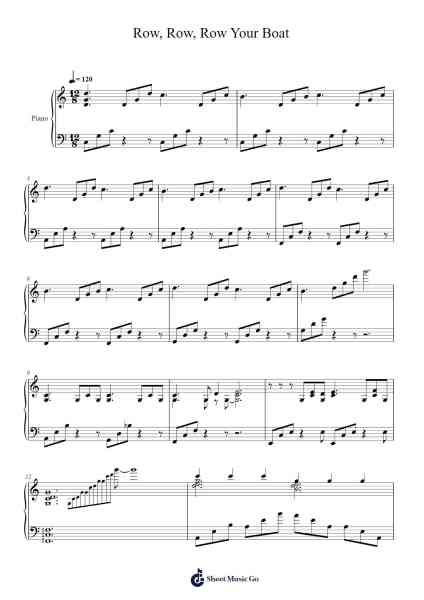 Row, Row, Row Your Boat Sheet Music by Misc Children-Arr.Woodcie Budad