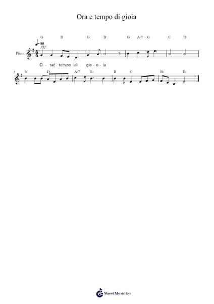 Ora e tempo di gioia Sheet Music by Gen Rosso-Arr.Jesret