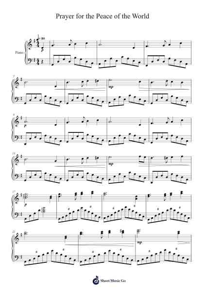 Prayer for the Peace of the World Sheet Music by Masao Aichi-Arr.Bellzer Elrene