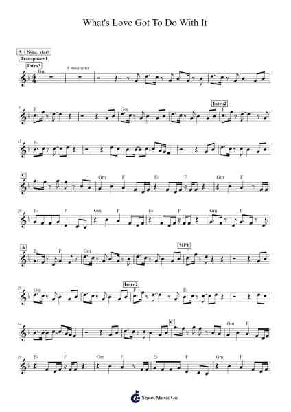 What's Love Got To Do With It Sheet Music by Tina Turner-Arr.Trollstal