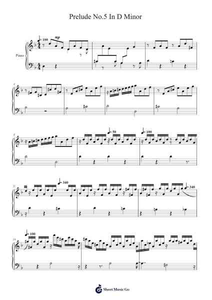 Prelude No. 5 in D Minor Sheet Music by Matthias Vanden Gheyn-Arr.Winsmew