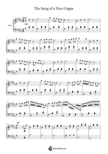 The Song of a Nice Cuppa Sheet Music by Sherbel Fothia-Arr.Lanps Gailkyle