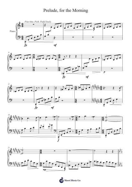 Prelude, for the Morning Sheet Music by uberviolist-Arr.Charfra Tesscer