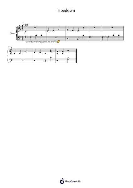Hoedown Sheet Music by Janet Medley-Arr.Milesbelle