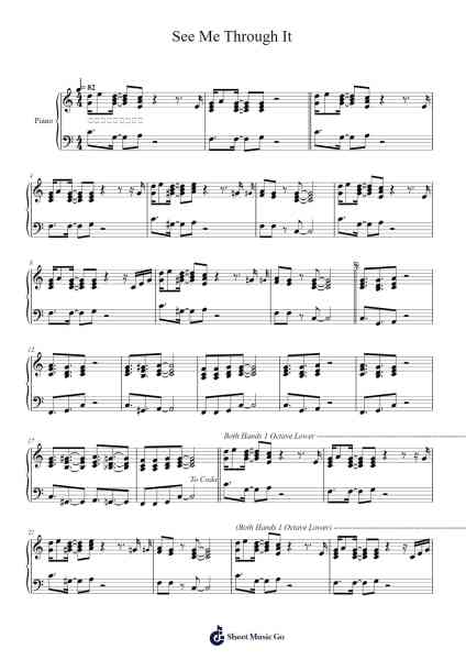 See Me Through It Sheet Music by Brandon Heath-Arr.Campnah