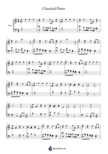 Classical Piano Musica per pianoforte di undefined - Arr.Danchi