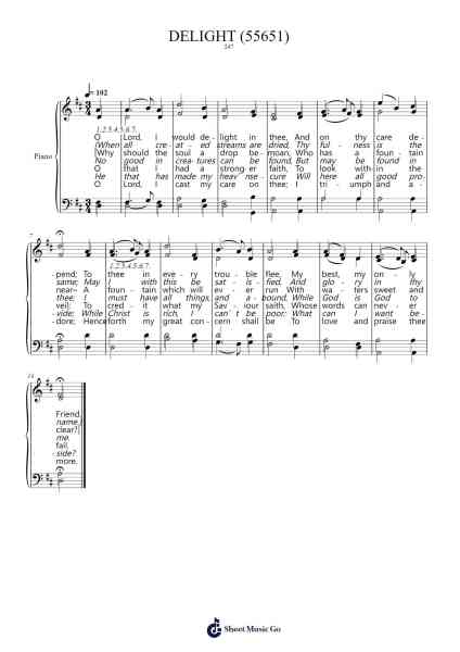 Delight in God Sheet Music by Oliver Holden-Arr.Blanes Poyale