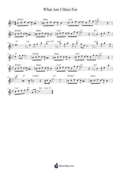 What Am I Here For Sheet Music by Duke Ellington/Frankie Laine-Arr.Georfoe