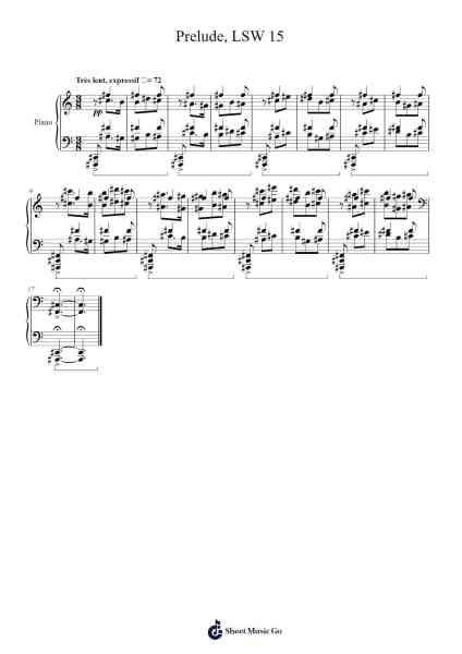 Prelude, LSW 15 Sheet Music by Sunwoo Lim-Arr.Hagchel Perpel