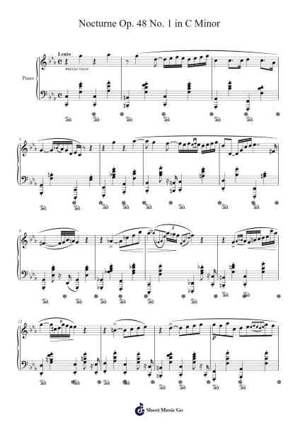 Nocturne Op. 48 No. 1 in C Minor Sheet Music by Frédéric Chopin-Arr.Dilfred Haro