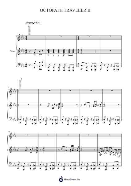 Gil on the Keys - OCTOPATH TRAVELER II Sheet Music by Yasunori Nishiki-Arr.Pomeo Walshbee