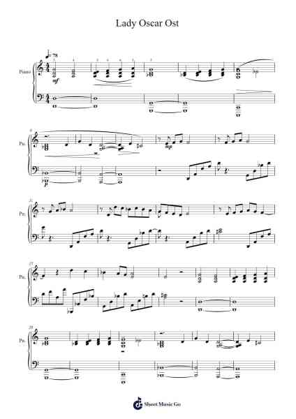 Lady Oscar Ost Sheet Music by Kōji Makaino-Arr.Cocroft Blairkins