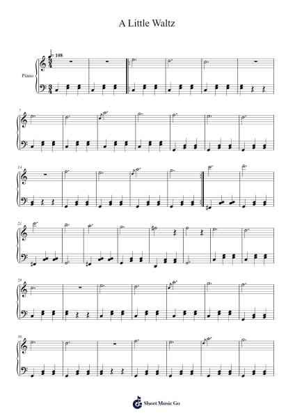 A Little Waltz Sheet Music by Benjamin McLean-Arr.Muthia Upsay