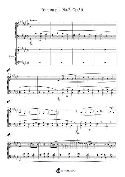 Impromptu No. 2 in F-Sharp Major, Op. 36 Sheet Music by Frédéric Chopin-Arr.Jonqy Keyreed