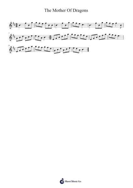 The Mother Of Dragons 樂譜由 Peter_94 - 編曲 Walry
