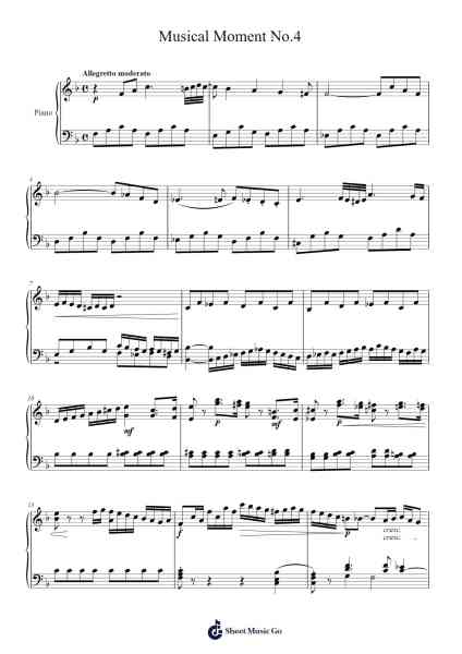 Musical Moment No.4 Sheet Music by Nicholos-Arr.Graril