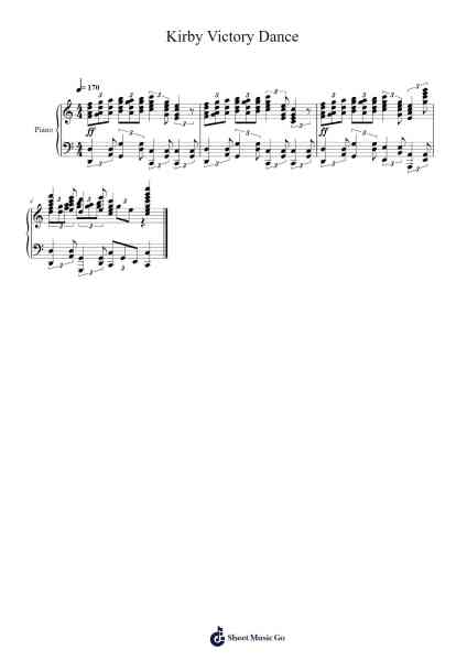 Kirby Victory Dance Sheet Music by Jun Ishikawa-Arr.Dilliz Woolfsil