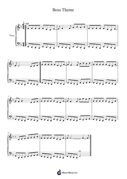 Boss Theme Sheet Music by Nintendo Entertainment-Arr.Carlbur