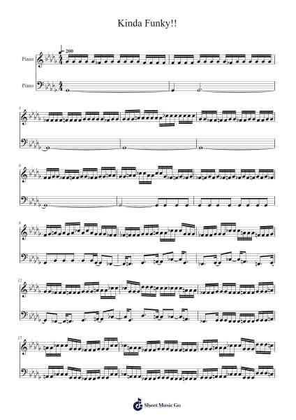 Kinda Funky!! Sheet Music by brandodio366-Arr.Cofjeames Nyriam