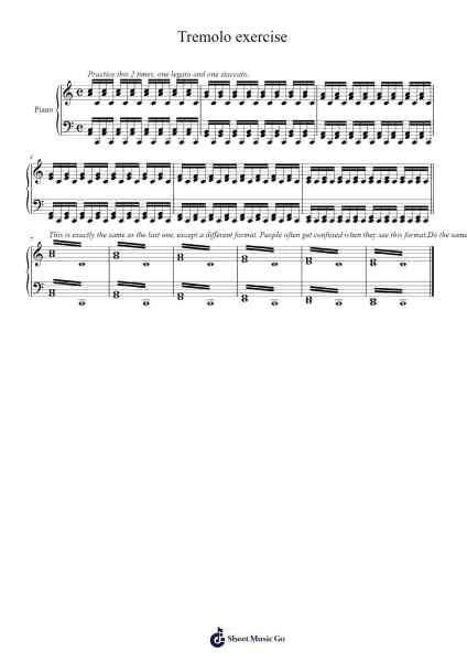 Tremolo exercise 乐谱由 undefined - 编曲 Webbkay