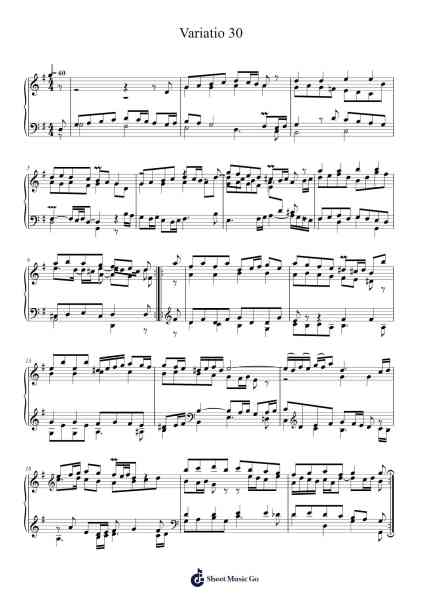 Variatio 30 Sheet Music by Johann Sebastian Bach-Arr.Walshses