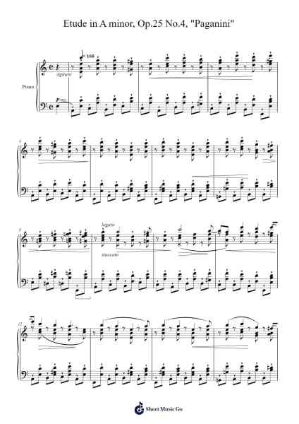 Etude in A minor, Op. 25, No. 11 "Winter Wind" Sheet Music by Frédéric Chopin-Arr.Orcolm