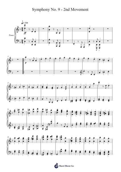 Symphony No. 9 - 2nd Movement (S. 464) Sheet Music by Franz Liszt-Arr.Debleign Jeston