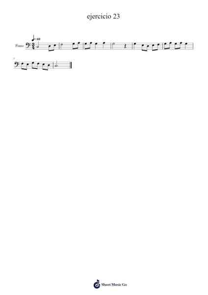 ejercicio 23 Sheet Music by Beertwain-Arr.Giswolf