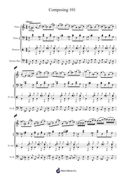 Composing 101 Sheet Music by Joejoel-Arr.Backpert Poexon