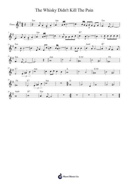 The Whisky Didn't Kill The Pain Bladmuziek van Clare Heuston-Arr.Hewdice