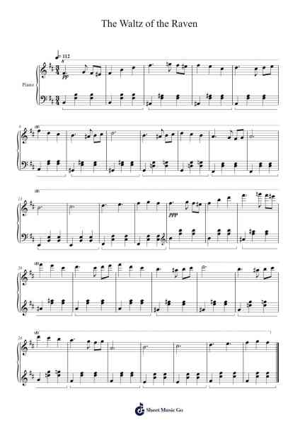 The Waltz of the Raven Sheet Music by Pennbeth Traclair-Arr.Ciscer Georyale