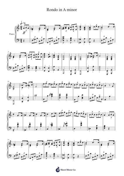 Rondo in A minor Sheet Music by Marco Merolla-Arr.Dukegan Leighfaithe