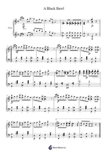 A Black Bawl Sheet Music by Harry C. Thompson-Arr.Merpe