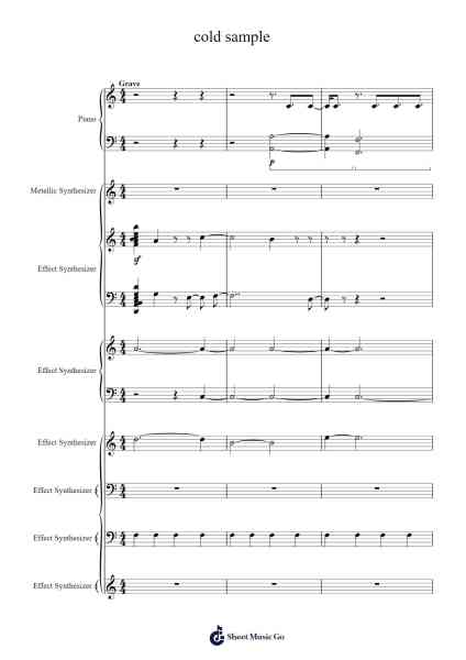 cold sample Sheet Music by Amethyst-Arr.Stilhan Dalter