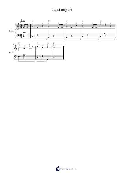 Tanti auguri Sheet Music by Tradizionale-Arr.Hugill