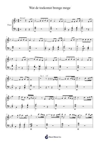 Wat de toekomst brenge moge Sheet Music by Jelle Opschoor-Arr.Consdrow