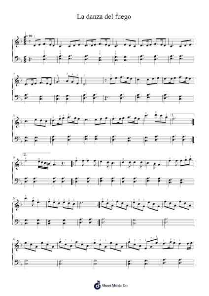 La danza del fuego Sheet Music by Mägo de Oz-Arr.Bardthea Faylotte