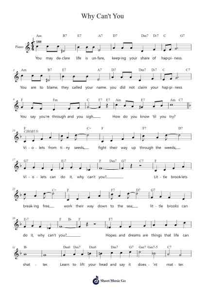 Why Can't You Sheet Music by Al Jolson-Arr.Chrismay Penniah