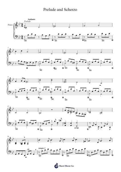 Prelude and scherzo Sheet Music by Steinrett Elmen-Arr.Fowcoln
