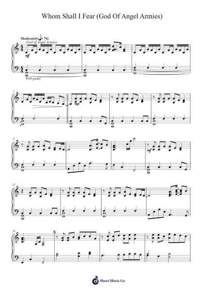 Whom Shall I Fear (God Of Angel Armies) Sheet Music by Chris Tomlin-Arr.Efkirk