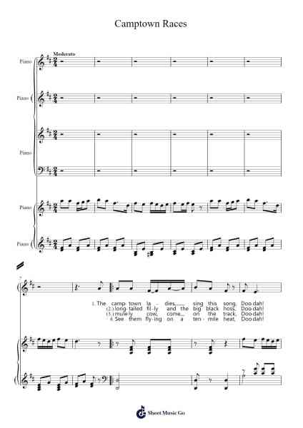 Camptown Races Sheet Music by Stephen Collins Foster-Arr.Efbooth Borgfe