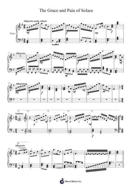 The Grace and Pain of Solace Sheet Music by J.S.-Arr.Gekeith Fordkiel