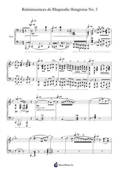 Réminiscences de Rhapsodie Hongroise No. 3 Sheet Music by Miklos Martinko-Arr.Puldair