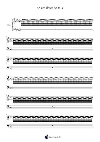 do not listen to this Sheet Music by Muyang Li-Arr.Woltier