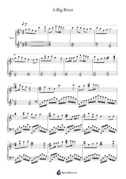 A Big River Sheet Music by 劉熾-Arr.Latnon Yonngpold