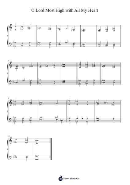 O Lord Most High with All My Heart Sheet Music by Alfred Scott Gatty-Arr.Copxia
