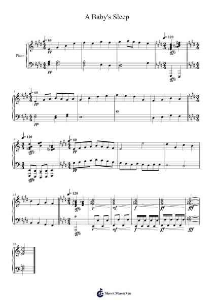 A Baby's Sleep Sheet Music by ObeseSlav-Arr.Leron