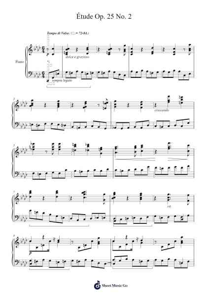Study No. 27 on Chopin's Étude Op. 25 No. 2 Sheet Music by Leopold Godowsky-Arr.Reedgo