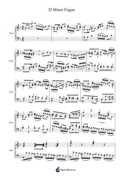 D Minor Fugue Sheet Music by Verlenzius-Arr.Sailshead Verborn