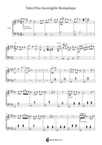 Valse D'un Incorrigible Romantique Sheet Music by Joe Yazbeck-Arr.Boycegold